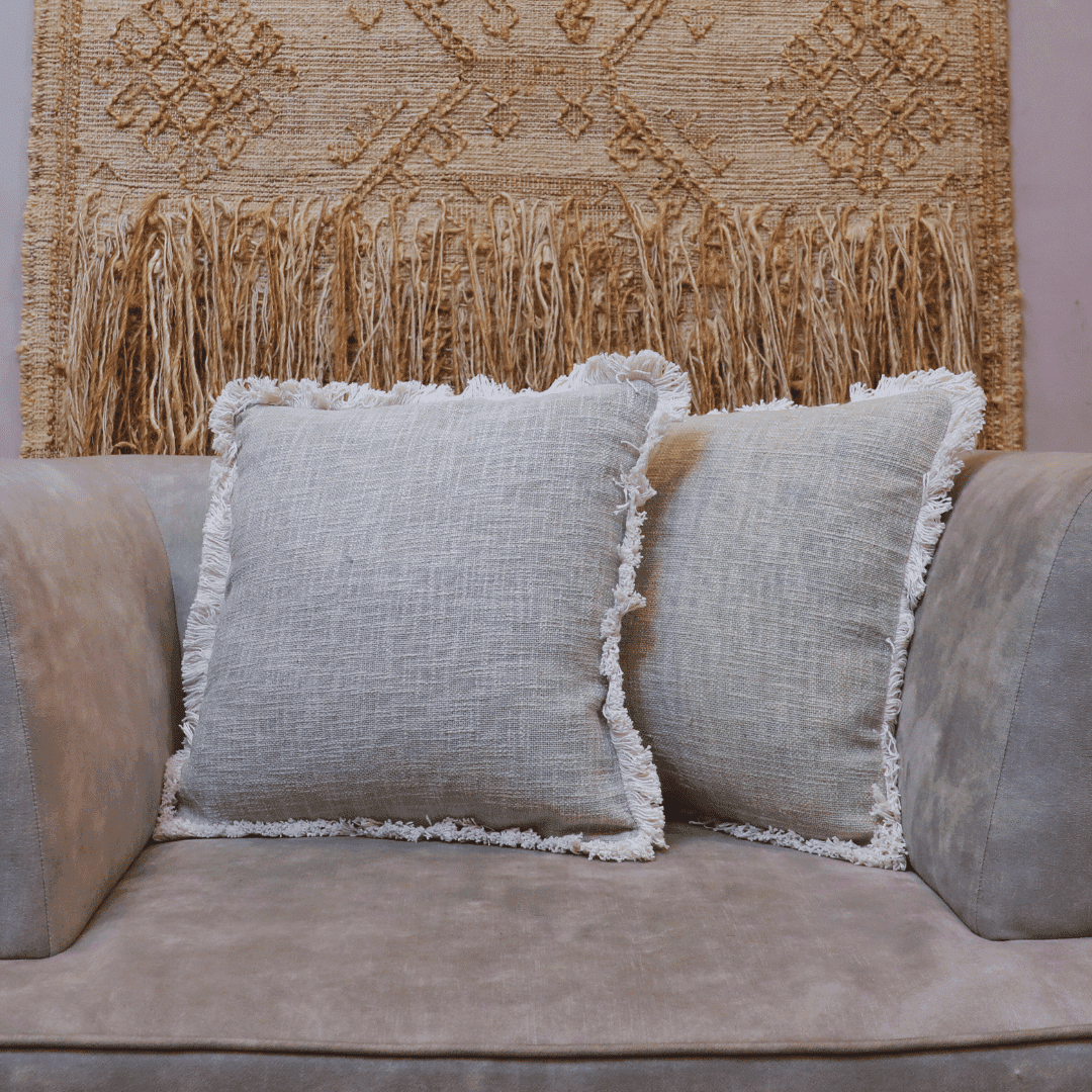 Serene Tufted Fringe Cushion Cover