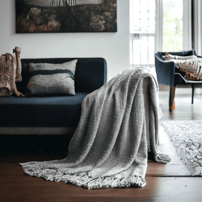 Silver grey sofa throws sale