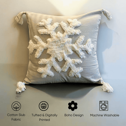 Snowflake Tufted Cushion Cover - Set of 5