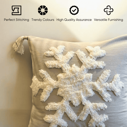 Snowflake Tufted Cushion Cover - Set of 5