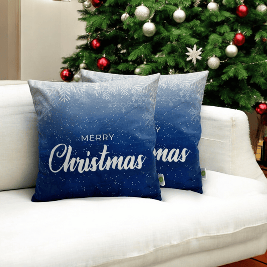 Snowy Bliss Christmas Cushion Cover