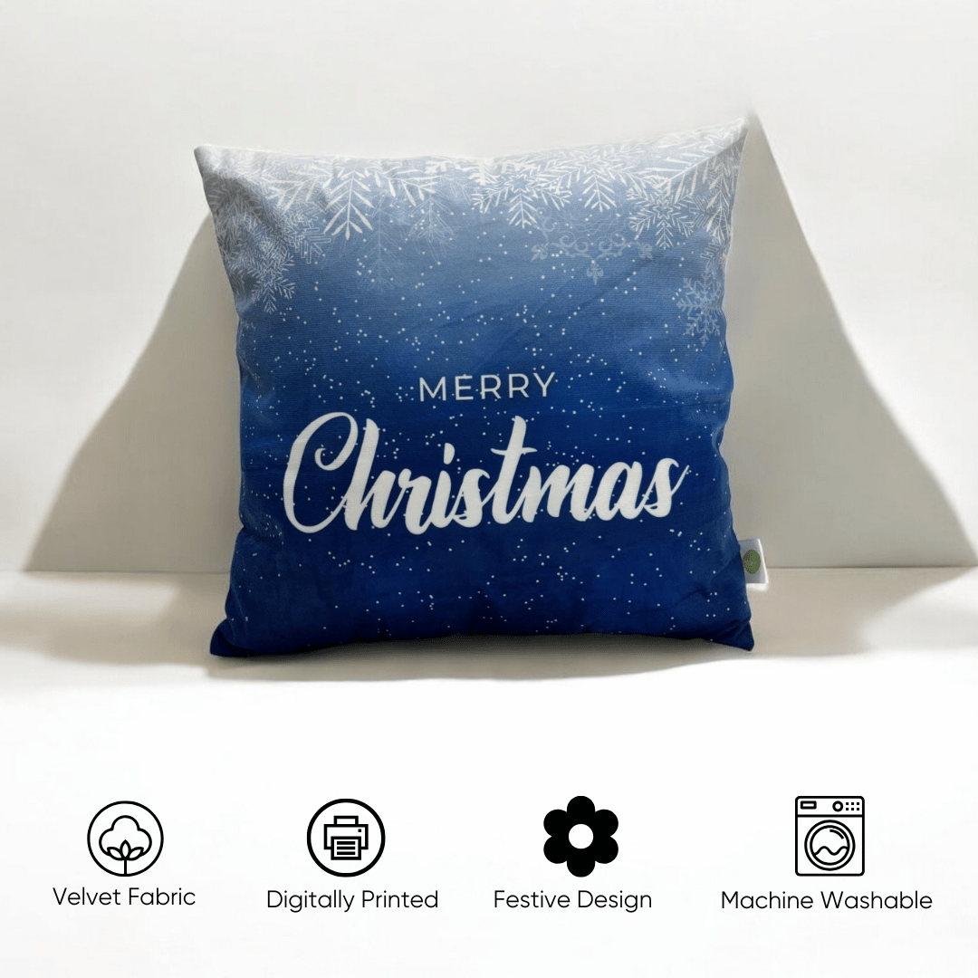 Snowy Bliss Christmas Cushion Cover