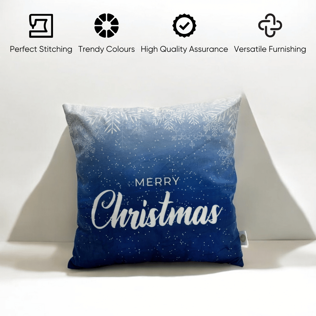 Snowy Bliss Christmas Cushion Cover