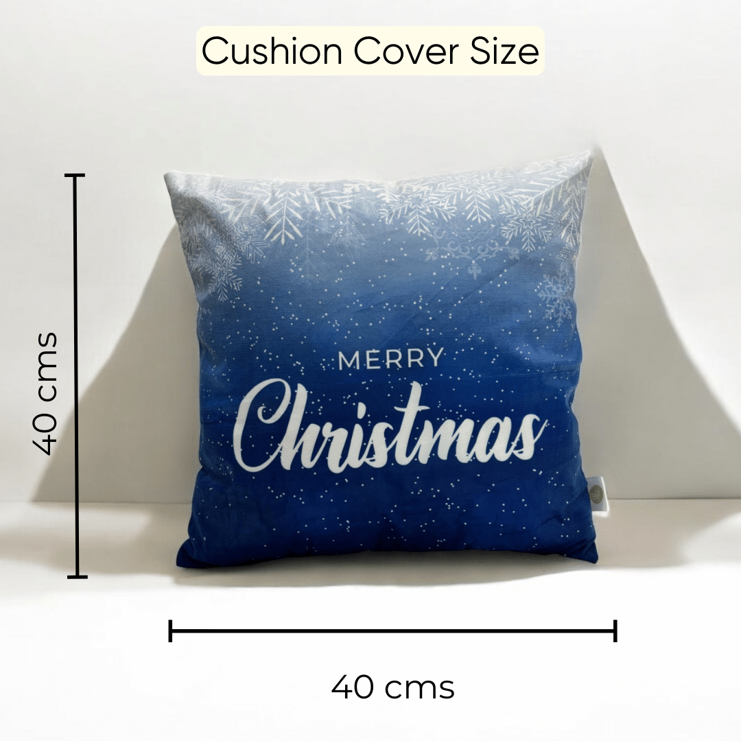 Snowy Bliss Christmas Cushion Cover