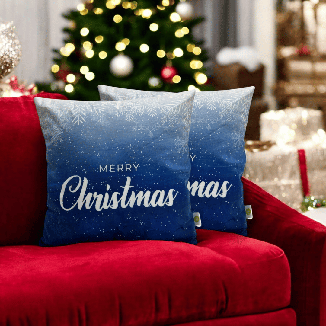 Snowy Bliss Christmas Cushion Cover