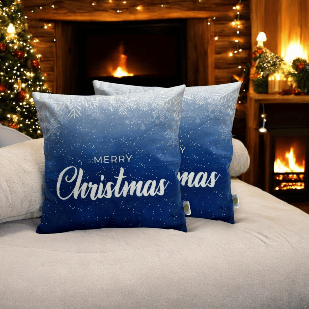 Snowy Bliss Christmas Cushion Cover