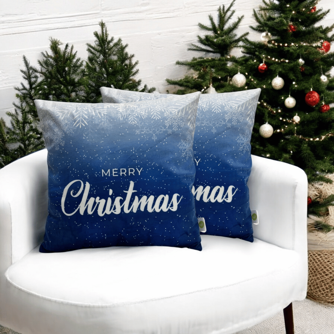 Snowy Bliss Christmas Cushion Cover