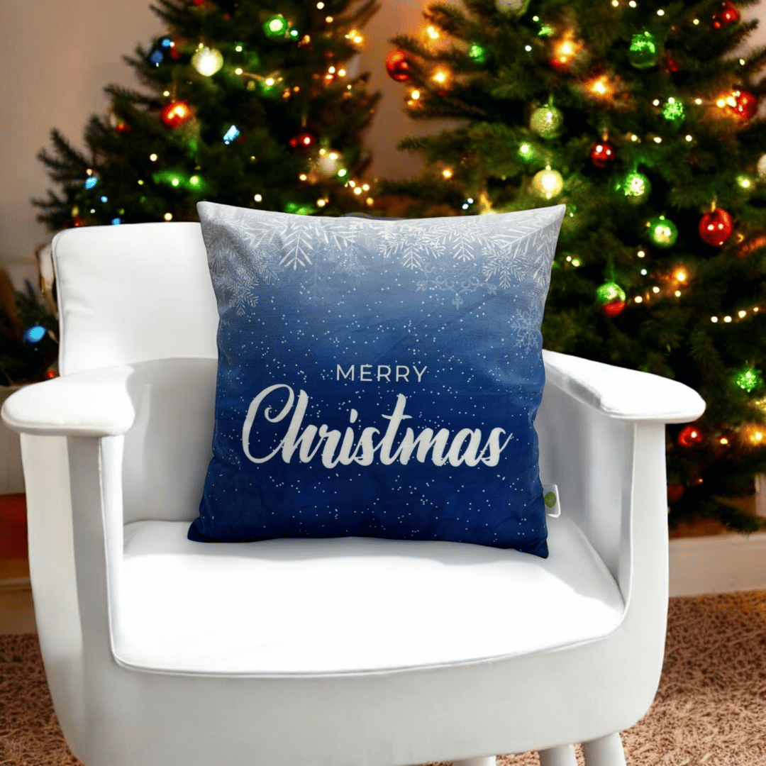 Snowy Bliss Christmas Cushion Cover