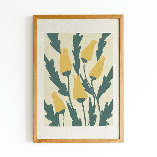Spring Tulip Bloom Framed Artwork