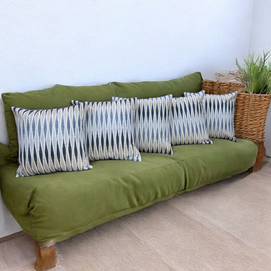 Striped Waves Cushion Cover - Set of 5