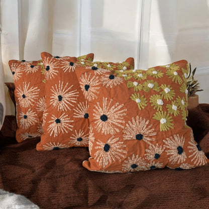 Sunburst Delight Tufted Cushion Cover