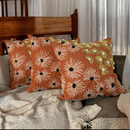 Sunburst Delight Tufted Cushion Cover