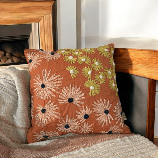 Sunburst Delight Tufted Cushion Cover