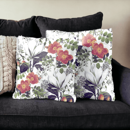 Sunlit Flora Velvet Cushion Cover - Set of 2