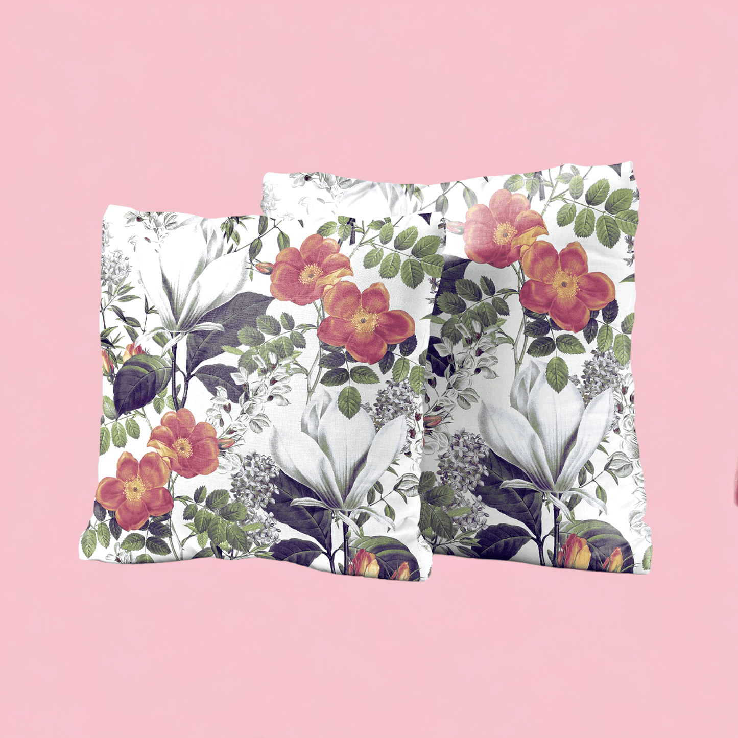 Sunlit Flora Velvet Cushion Cover - Set of 2