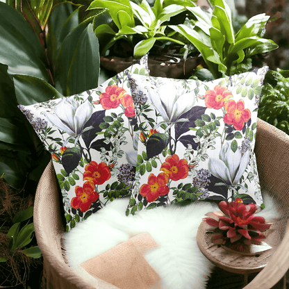 Sunlit Flora Velvet Cushion Cover - Set of 2