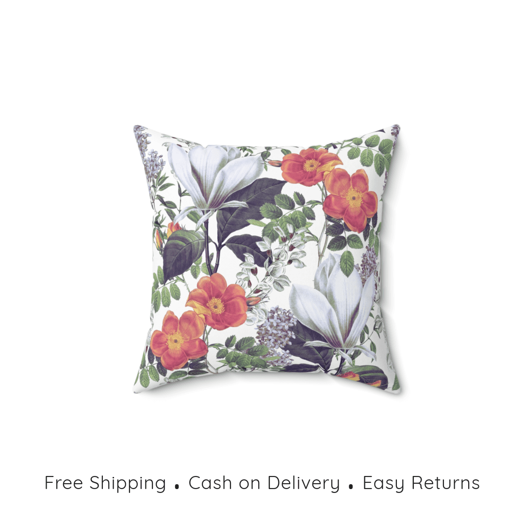 Sunlit Flora Velvet Cushion Cover