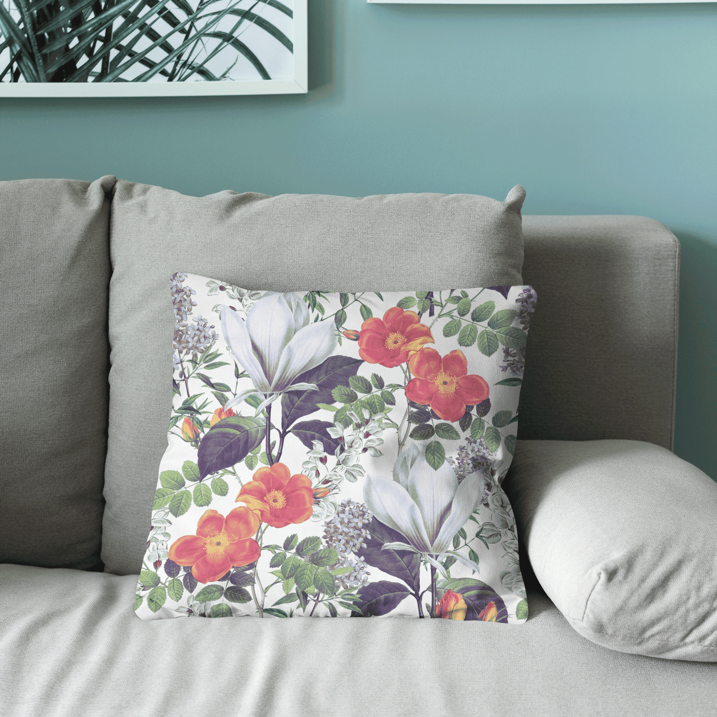 Sunlit Flora Velvet Cushion Cover