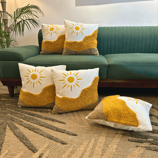 Sunny Horizon Tufted Cushion Cover - Set of 5