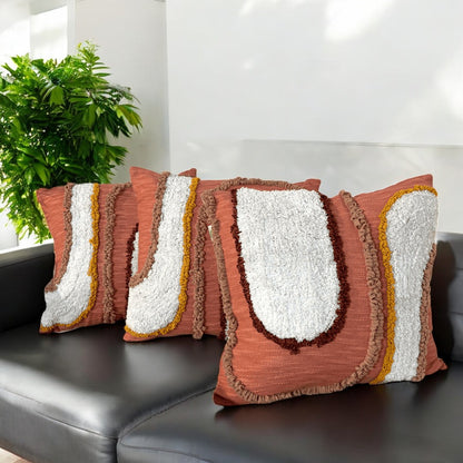 Sunset Arc Tufted Cushion Cover