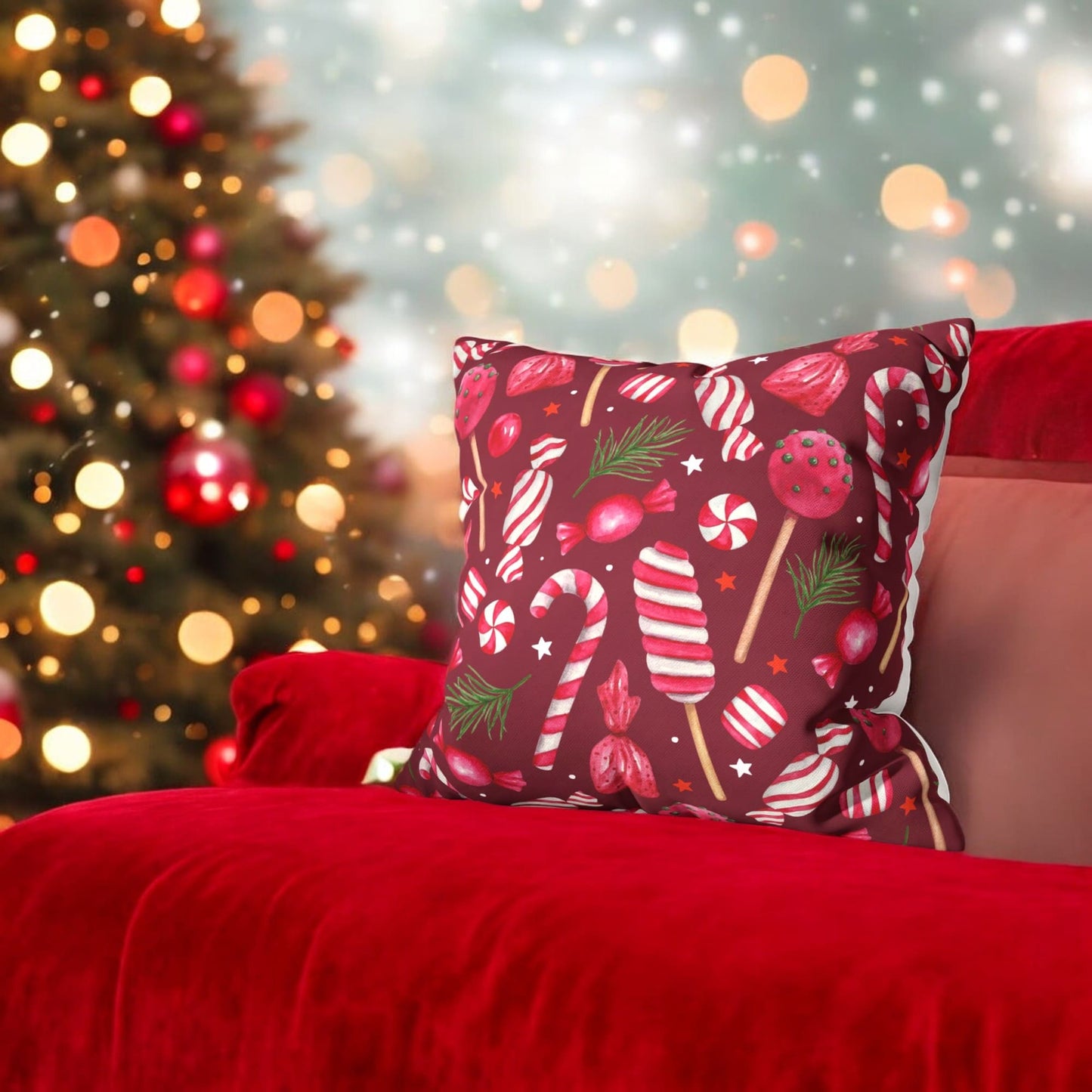 Sweet Treats Velvet Christmas Cushion Cover Set of 5