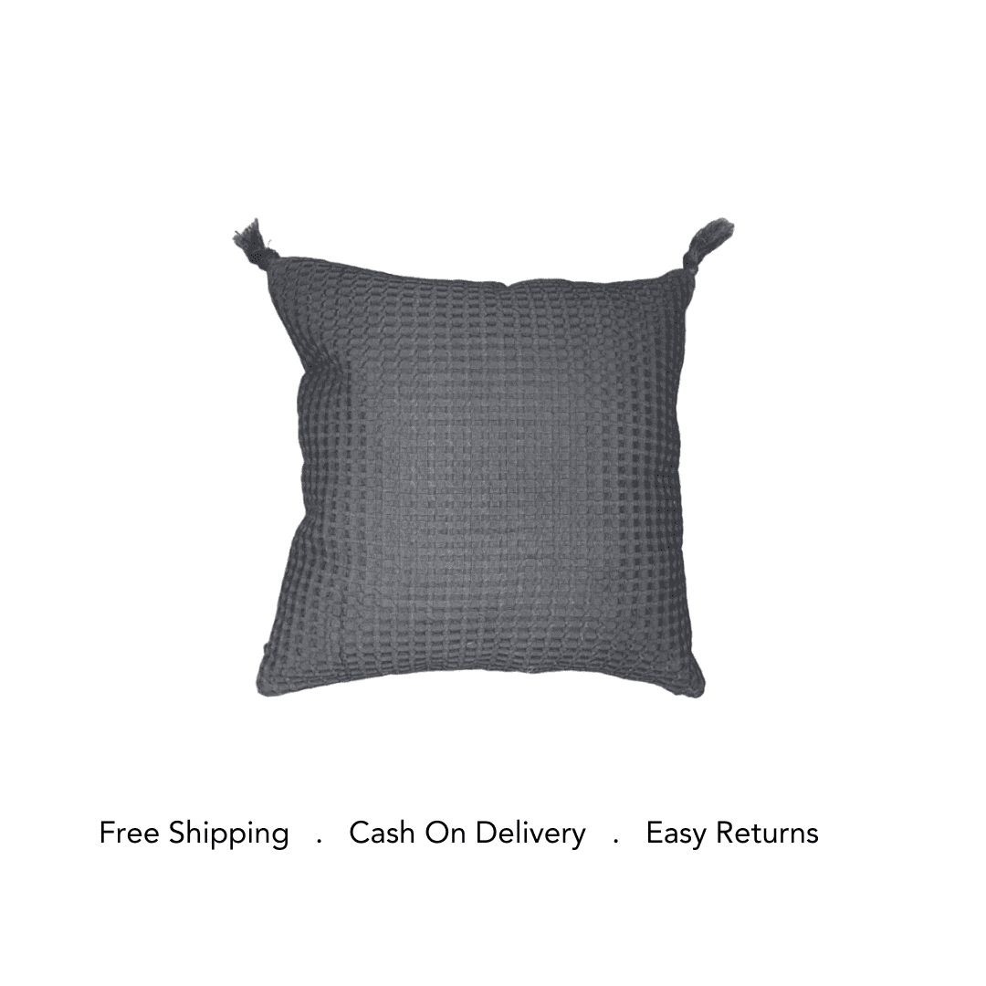 Textured Charcoal Cushion Cover