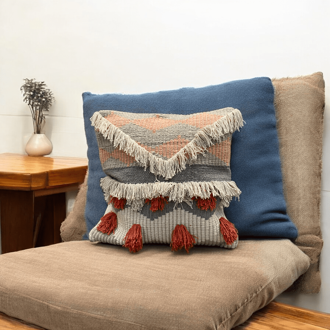 Tufted Boho Charm Cushion Cover