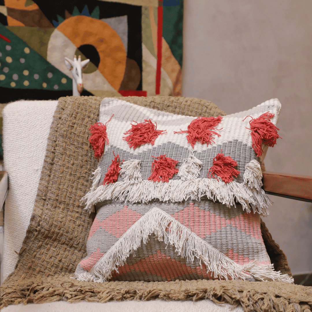 Tufted Boho Charm Cushion Cover