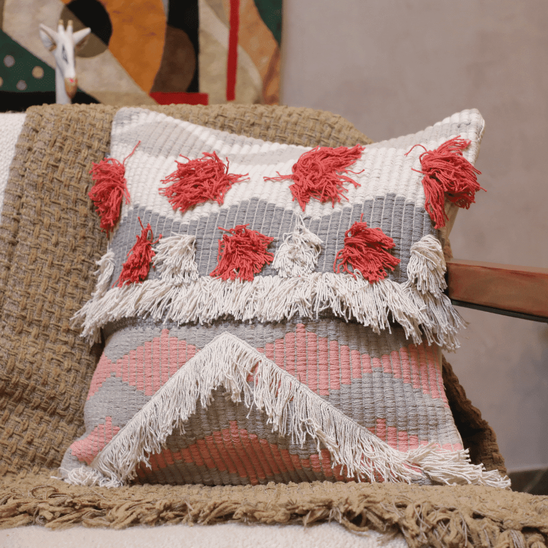 Tufted Boho Charm Cushion Cover