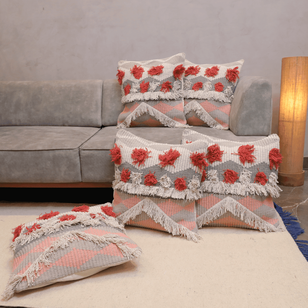 Tufted Boho Charm Cushion Cover