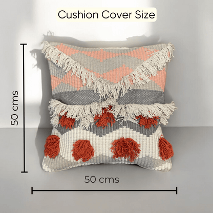 Tufted Boho Charm Cushion Cover