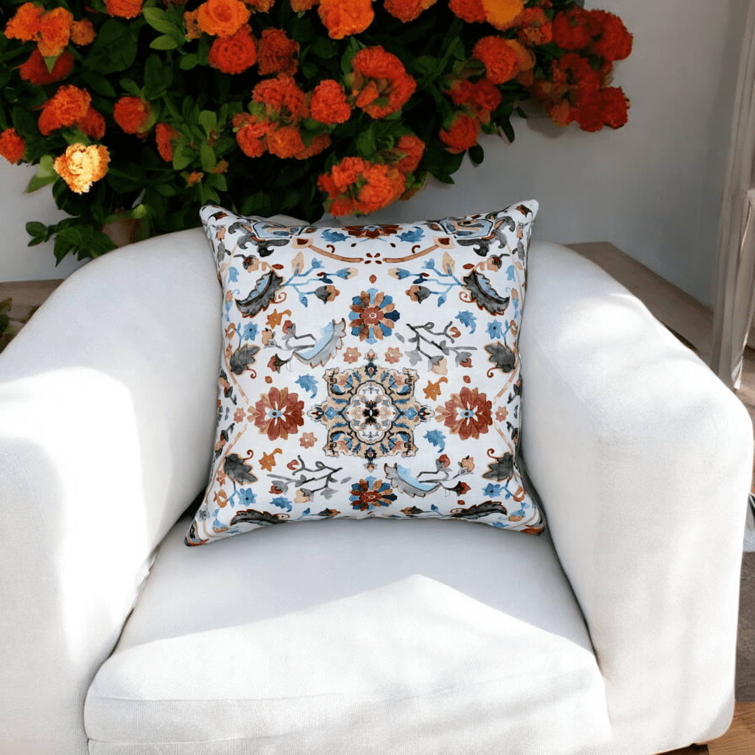 Vibrant Floral Medley Cushion Cover