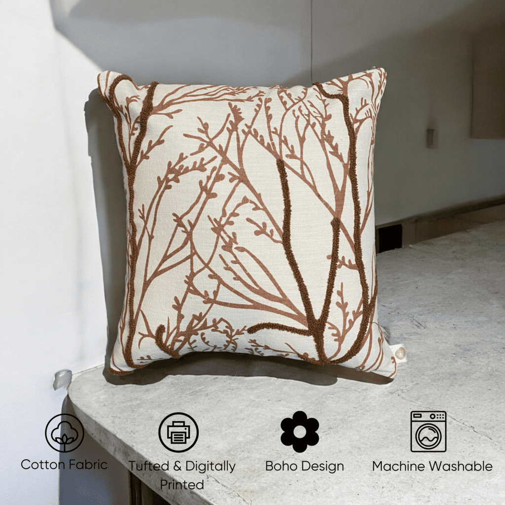 Woodland Branches Tufted Cushion Cover  - Set of 5