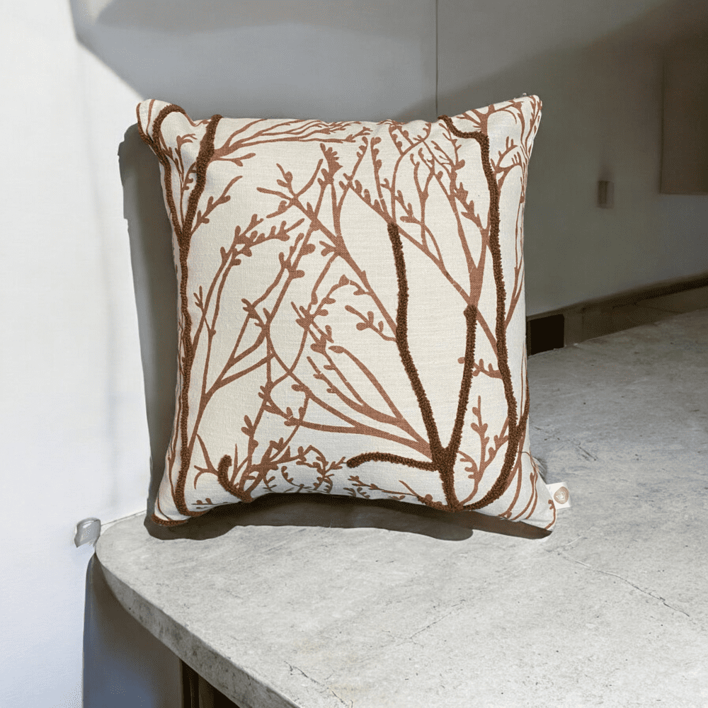 Woodland Branches Tufted Cushion Cover