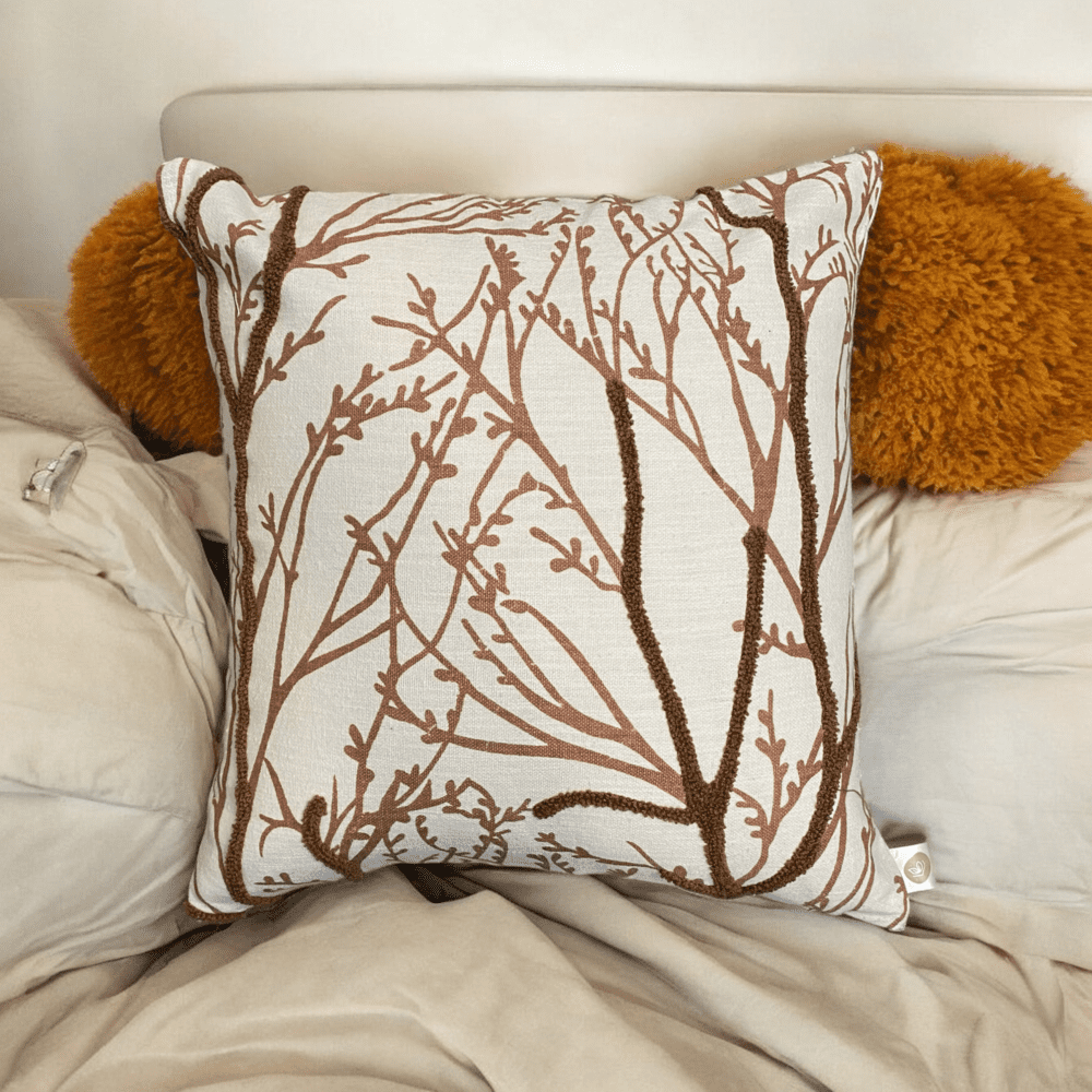 Woodland Branches Tufted Cushion Cover