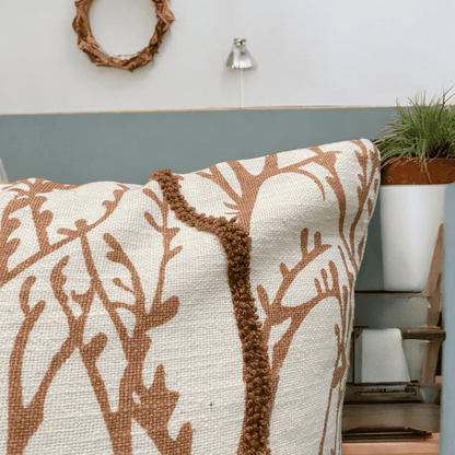 Woodland Branches Tufted Cushion Cover