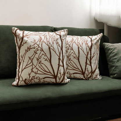 Woodland Branches Tufted Cushion Cover