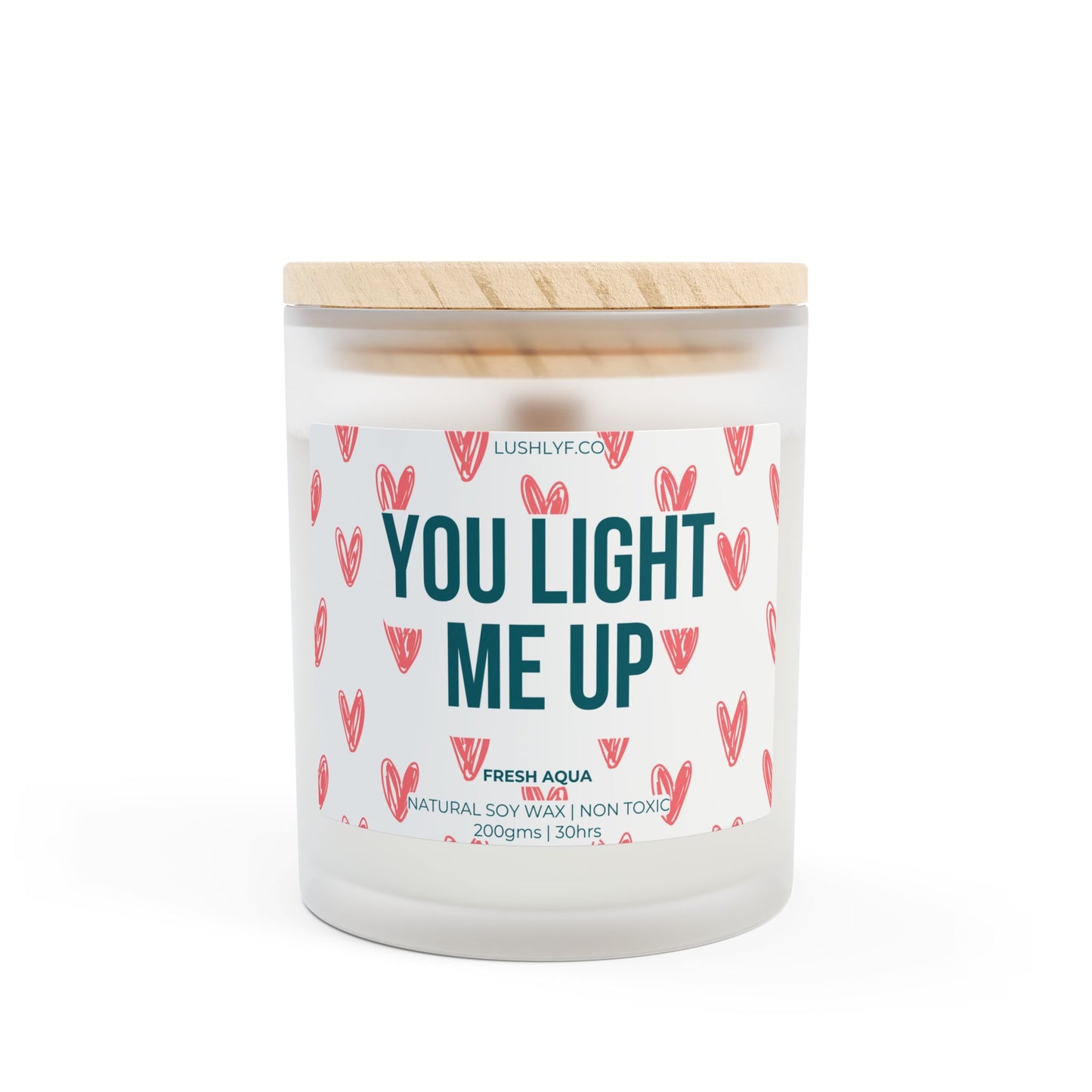 You Light Me Up Valentine Fresh Aqua Soy Wax Candle