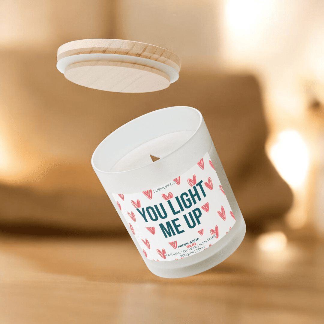 You Light Me Up Valentine Fresh Aqua Soy Wax Candle