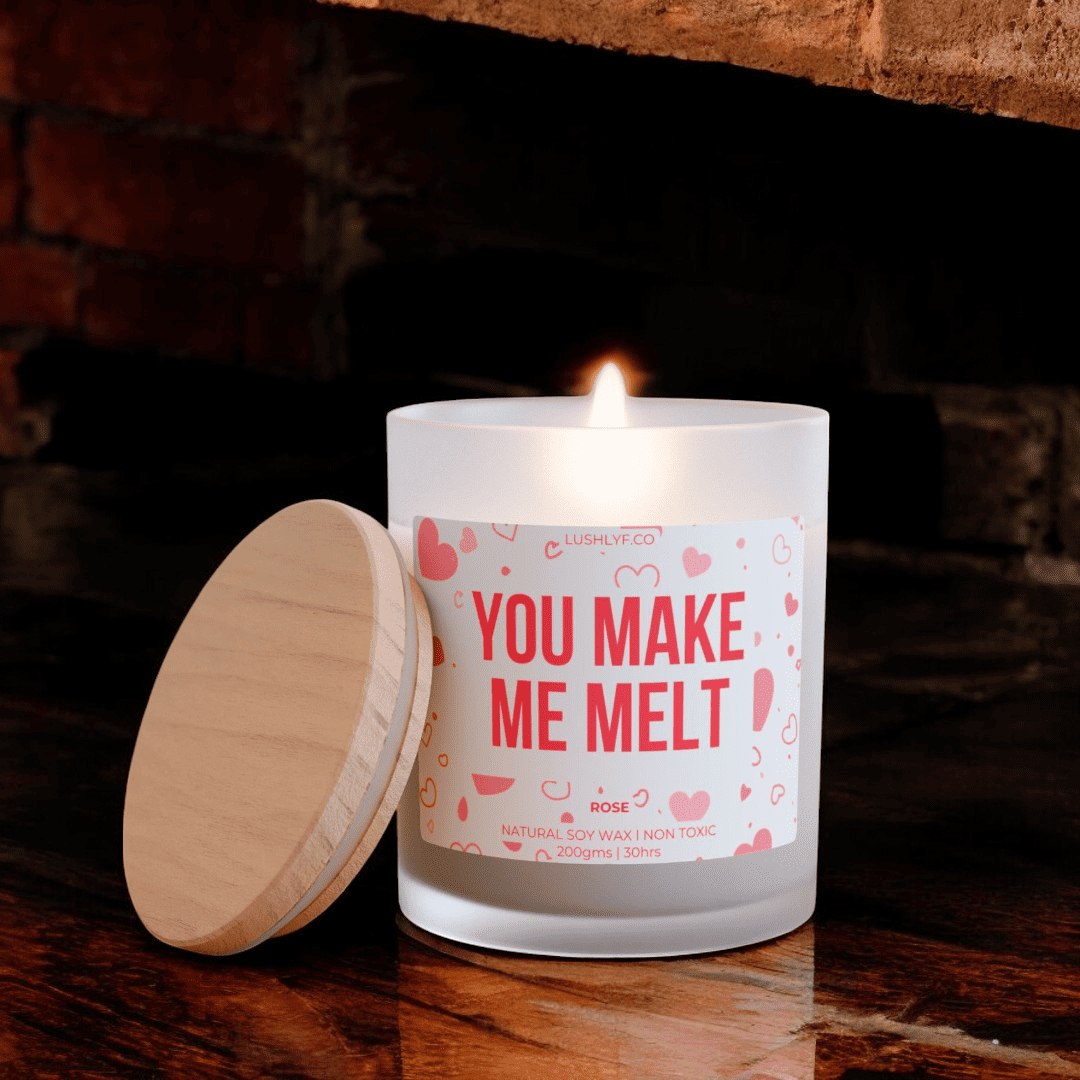 You Make Me Melt Valentine’s Rose Soy Wax Candle