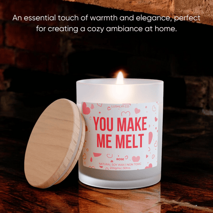 You Make Me Melt Valentine’s Rose Soy Wax Candle