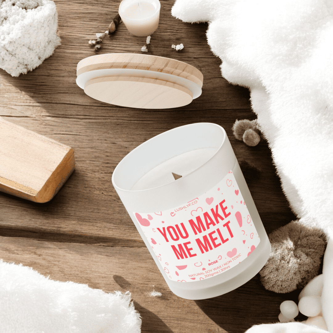 You Make Me Melt Valentine’s Rose Soy Wax Candle