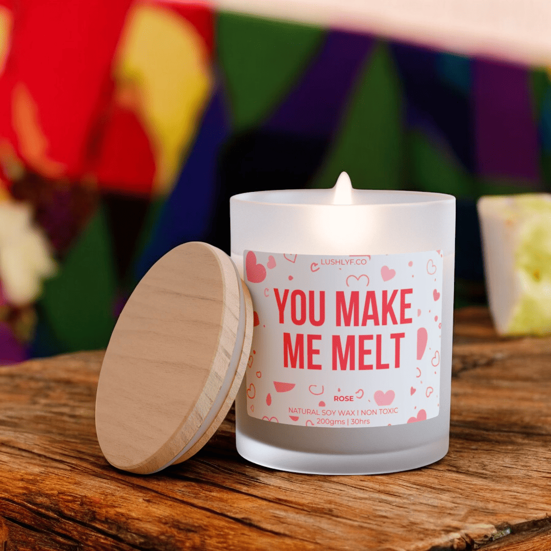 You Make Me Melt Valentine’s Rose Soy Wax Candle