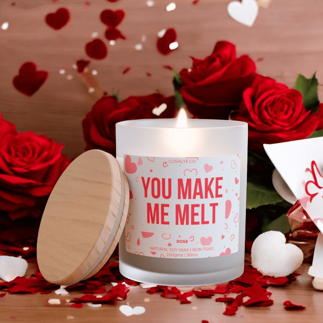 You Make Me Melt Valentine’s Rose Soy Wax Candle