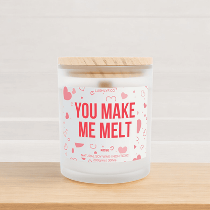 You Make Me Melt Valentine’s Rose Soy Wax Candle