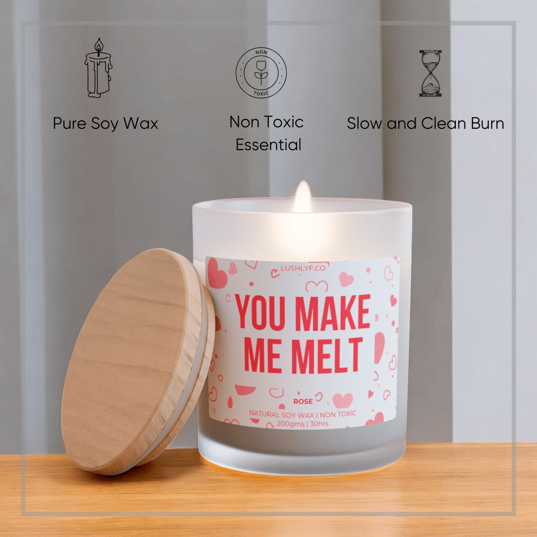 You Make Me Melt Valentine’s Rose Soy Wax Candle