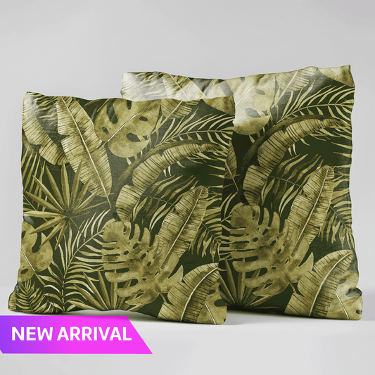 Rainforest Rhapsody Velvet Cushion Cover - Set of 2