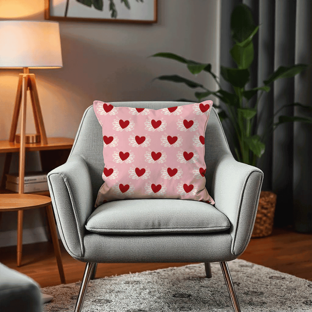 Soaring Love Cushion Cover for Valentine - Velvet - 16x16in