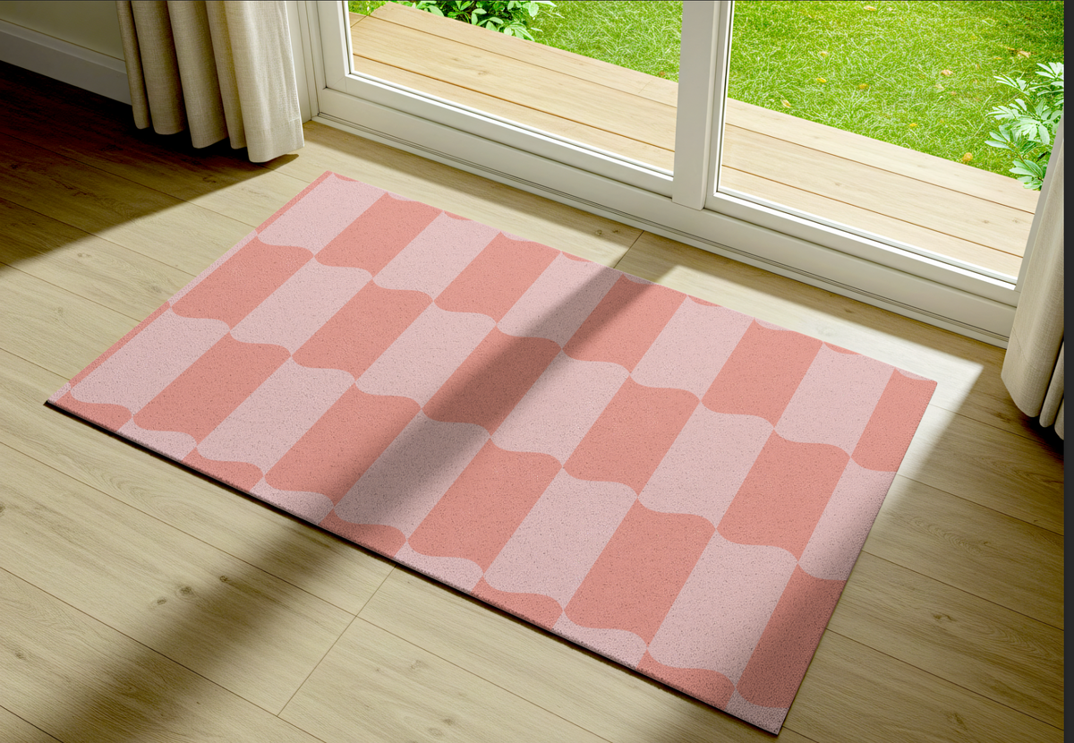 Blush Wave Stripe Rug