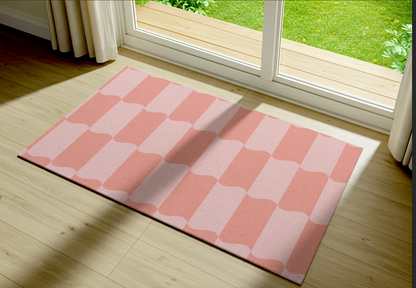 Blush Wave Stripe Rug